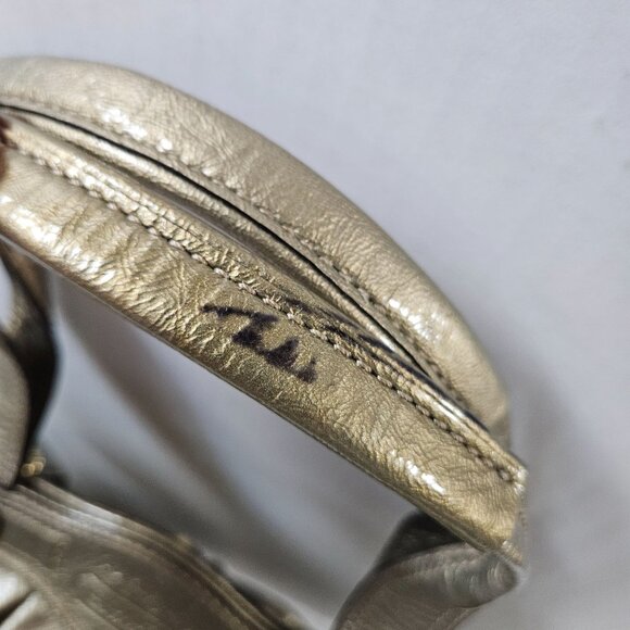 Coach Purse Garnet Gold Patent Leather Turnlock Satchel 13915 - Picture 15 of 16